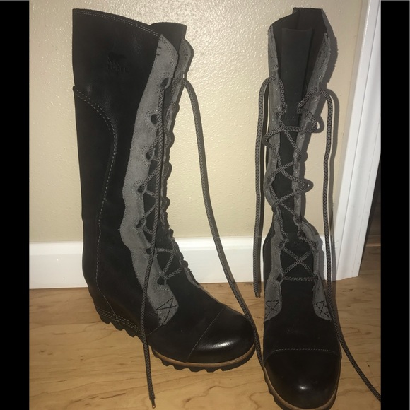 Sorel Shoes - Sorel tall wedge boots size 8 only worn once